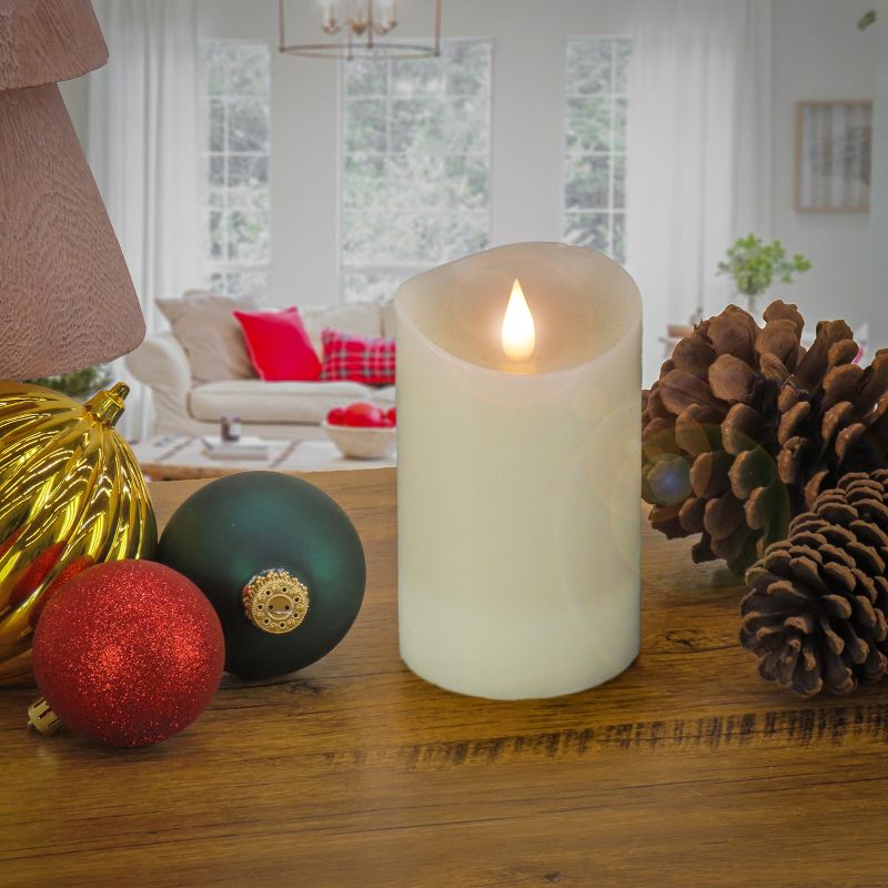 5" HGTV LED Real Motion Flameless Ivory Candle Warm White Light - National Tree Company, 2 of 6