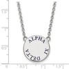 Black Bow Jewelry Sterling Silver Alpha Xi Delta Greek Life Necklace 18 Inch - 2 of 4