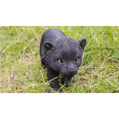 7" Polyresin Panther Cub Outdoor Statue Black - Hi-Line Gift