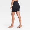 Women's Contour Power Waist High-Rise Shorts 7" - All in Motion™ Black - image 2 of 4