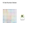 Unique Bargains Laser Capital Alphabet Round Self-Adhesive Reflective Letter Stickers 10 Pcs - 2 of 4