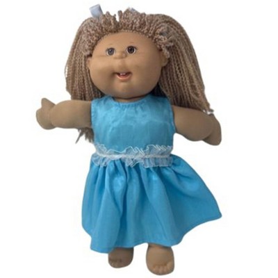 Doll Clothes Superstore Shiny Blue Dress Fits 15-16 Inch Cabbage Patch Kid And Baby Dolls