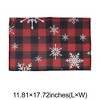Unique Bargains Christmas Place Mats Flax Black Red White 11.8"x17.7" 2Pcs - 3 of 4