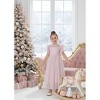 2Bunnies Girl Iris Floral Lace Tulle Flower Girl Dress in Dusty Pink - 2 of 4
