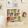 NicBex Bookcases for Living Room 3-tier 47.24" H Storage Cabinet Bookcase with 10-shelf Bookcase for Home Office - 4 of 4