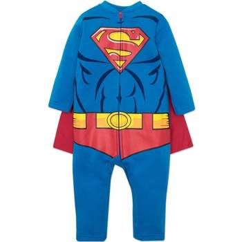 DC Comics Justice League Superman Zip Up Costume Coverall and Cape Little Kid
