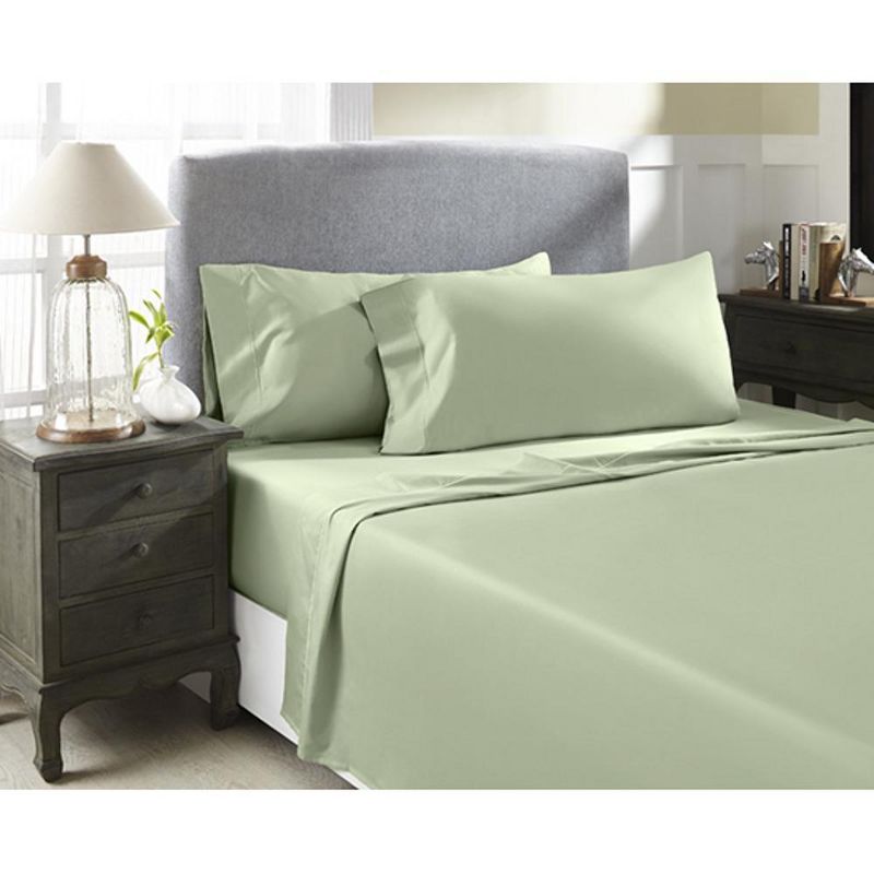 Perthshire Platinum Concepts 800 Thread Count Solid Sateen Sheet - 4 Piece Set - Celadon, 1 of 4