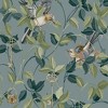 Lock and Key Aqua Blue Leaves Tropical Paste the Wall Wallpaper - 4 of 4