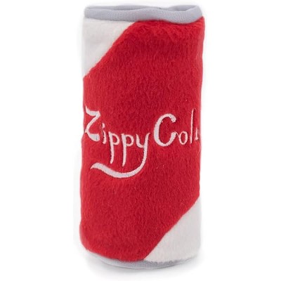 ZippyPaws - Squeakie Can, Stuffing Squeaker Plush Beverage Dog Toy - Zippy Cola