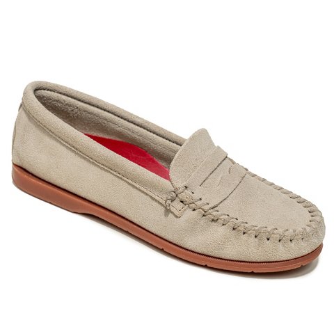 Женские туфли Minnetonka Women's Suede Mellony Penny Loafers 208P Stone - 8