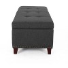 NicBex Modern 50.85" Storage Bench Wood Accent Stools with Nailhead Trims and Button Tufted for Bedroom and Entryway - 3 of 4