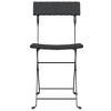vidaXL Folding Bistro Chair Set of 2 Black - 4 of 4