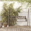 Garden Swing Bench Black Steel, Plastic Medium Hanging mountvidaXL - 3 of 4