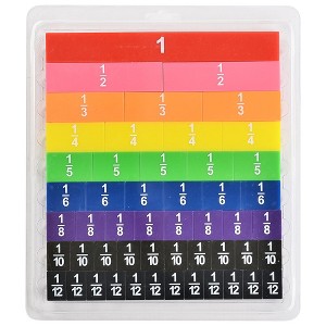 Zummy Magnetic Fraction Tiles Magnet Set, Math Skills Toy for Early Kids, Homeschool Supplies - 1 of 4