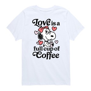 Boys' - Peanuts - Love Is A Full Cup Of Coffee Short Sleeve Graphic T-Shirt - 1 of 4