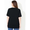 Catherines Women's Plus Size Suprema Embroidered Scoopneck Tee - 3 of 4