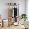 vidaXL Coat Rack with Shelves 110 x 40 x 180 cm in Bamboo, Coat Rack with Shelf, Coat Rack with Shelf, Coat Rack with Shelf - 2 of 4