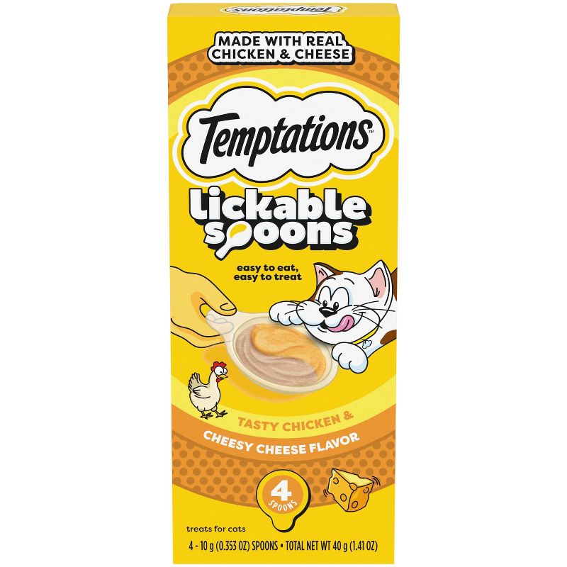 Temptations All Ages Cat Treats with Cheese and Chicken Flavor - 1.41oz/4ct, 1 of 13
