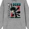 My Hero Academia Deku Long Sleeve Athletic Heather Adult Hooded Sweatshirt - 2 of 3