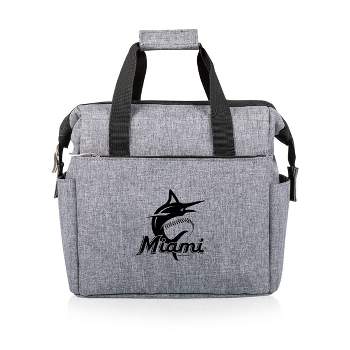 MLB Miami Marlins On The Go Soft Lunch Bag Cooler - Heathered Gray