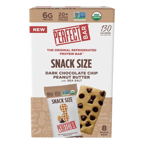 Perfect Bar Dark Chocolate Chip Peanut Butter Snack Size Protein Bars - 7oz/8ct - image 1 of 4