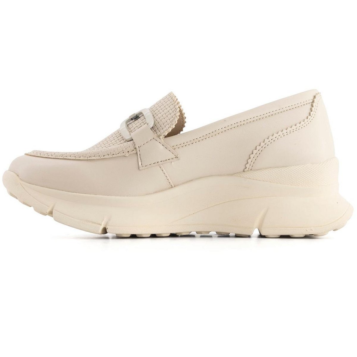Женские туфли Andrea Women's Chunky Sole Penny Loafers 69070 Ivory 9 — фото 3