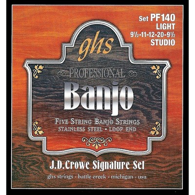 GHS J. D. Crowe Studio Signature 5-String Banjo Strings Light