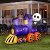Gemmy Lightshow Airblown Inflatable Jack Skellington in Sewn in Micro LED Purple Train Scene Disney, 5 ft Tall - 2 of 4