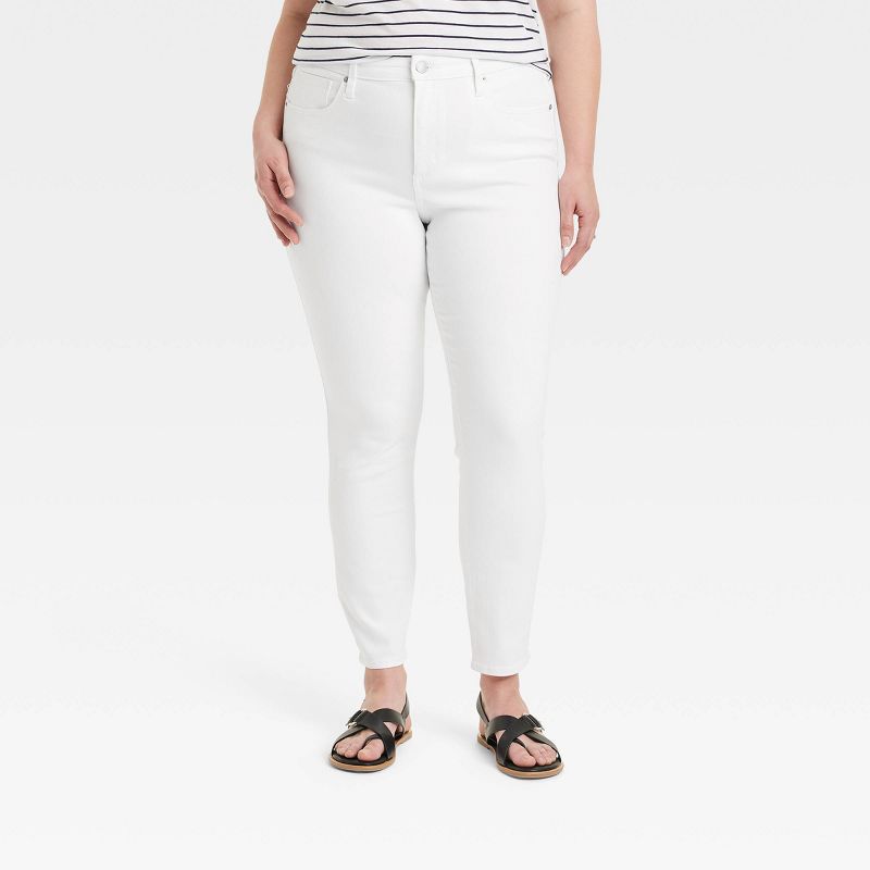 Women's High-Rise Skinny Jeans - Universal Thread™ White, 1 of 5