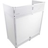 ProX VISTA DJ Booth Facade Table Station with White/Black Scrim kit and Padded Travel Bag White - 3 of 4
