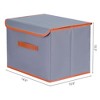 Unique Bargains Collapsible Fabric Storage Cube with Handles and Lid for Shelves Closet 1 Pc - 4 of 4