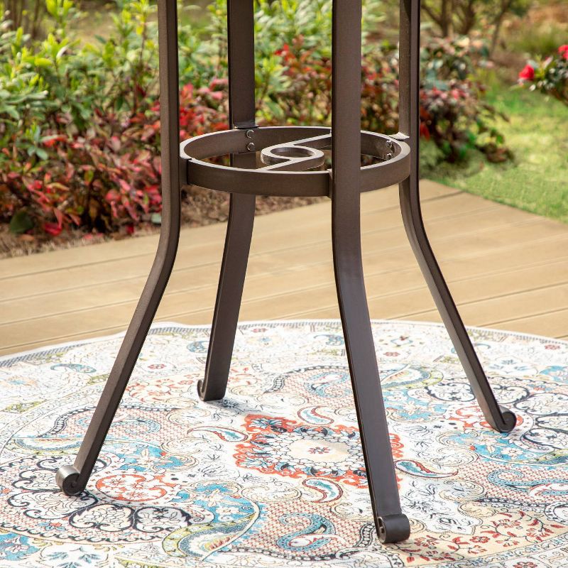 Outdoor Cast Aluminum Round Bistro Table - Captiva Designs, 4 of 9