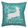 Creative Products Let it Snow 18x18 Indoor / Outdoor Pillow - 2 of 3