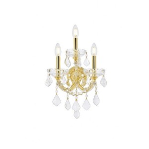 Elegant Lighting Maria Theresa 3 - Light Sconce in  Gold - 1 of 3