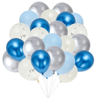 blue light blue silver tone white