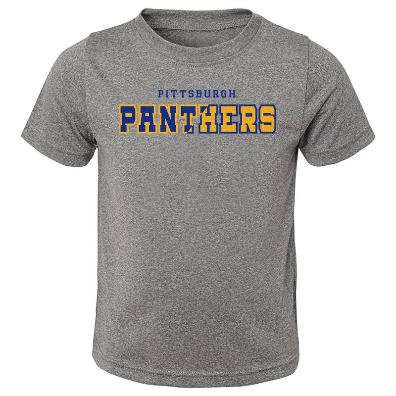NCAA Pitt Panthers Boys&#39; Heather Gray Poly T-Shirt, 1 of 2