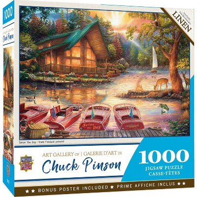 MasterPieces Inc Chuck Pinson Seize the Day 1000 Piece Linen Jigsaw Puzzle