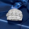 Ross-Simons 2.00 ct. t.w. Round and Baguette Diamond Multi-Row Ring in Sterling Silver - 4 of 4