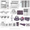 Bacati - Clouds in the City White/Gray 10 pc Crib Bedding Set with 2 Crib Fitted Sheets - 3 of 4