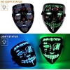 Whizmax [2PACK] Halloween Scary Mask LED Mask---LED Light Up Mask EL Wire Light Up - 2 of 4