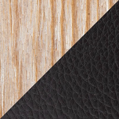 High Brown Faux Leather Swivel Side Chair with Wood Legs