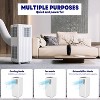 2-Pack 8000 BTU Portable Air Conditioners, 3-in-1 AC Units for Rooms Up to 350 Sq.Ft, Digital Display & Remote Control, Includes Window Kit, White - 4 of 4