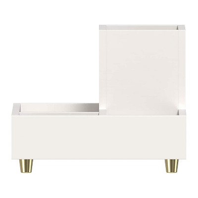 U Brands Juliet 4-Compartment Pine Wood Cup White/Gold (5217U00-12)