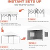 10'X10' Pop Up Canopy Tent with 3 Sidewalls, Beach Tent with One Push Setup, Outdoor Sun Shade for Parties, Camping, UPF 50+ All Weather Waterproof - 4 of 4