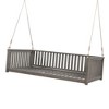 PAGED Patio Twin Size Garden Porch Swing,Wood Swing Bed with Ropes and Weather Resistant Frame for Patio Backyard,Garden,Porch - 4 of 4