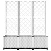 vidaXL Garden Planter White Polypropylene 47.2 x 15.7 x 47.8 in Planters - 4 of 4