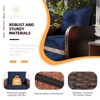 5-Piece PE Wicker Rattan Rattan Seating Patio Conversation Sets With Ottoman - 4 of 4