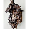 Eight Day Cuckoo Clock – 18 in Height – Hand-Carved Fox, Bird & Grapevine Design – By River City Clocks - 3 of 4