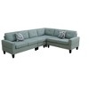 AndMakers 95.5 in. W Square Arm 4-piece Flannel Transitional L Shaped Sectional Sofa - 3 of 4
