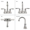 PAGED Bathroom Faucet with 360 Degree High Arc Swivel Spout, 2-Handle Centerset Vanity Sink Faucet with Pop-up Drain & Supply Hoses - 3 of 4